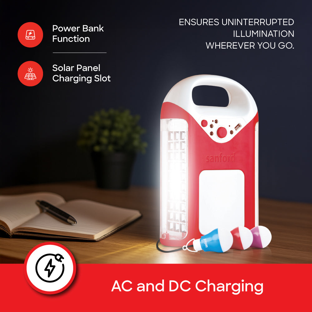 Sanford Rechargeable 6W 3 Side LED Lantern with 3pcs Bulb and 16H Runtime | SF4350SEL - buysanford